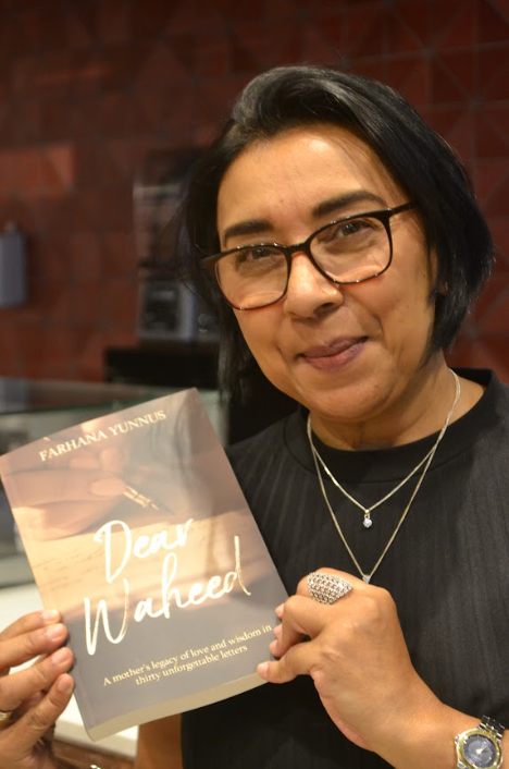 Readers with their copies of Dear Waheed